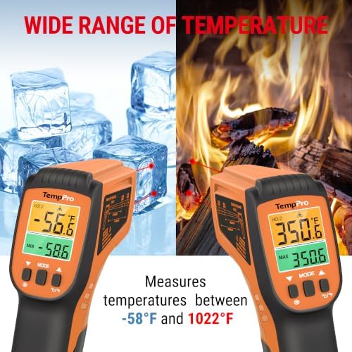TempPro TempScan Infrared Thermometer Gun with 2 Laser for Pizza Oven Grill - Image 2