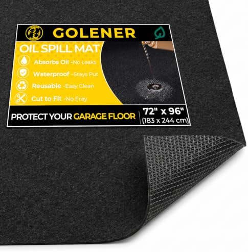 Heavy Duty Oil Spill Mat, Oil Mat, Garage Floor Mats for Under Car, 72"x96" by Golener