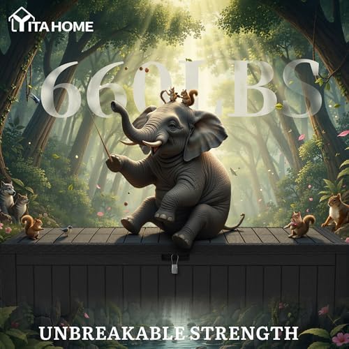 YITAHOME 240 Gallon Large Outdoor Storage Box XXL Resin Deck Box with Lock - Image 6