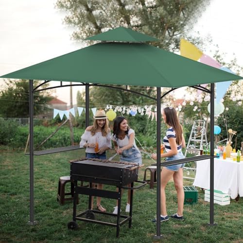 Grill Gazebo Canopy Replacement, 5 x 8 Ft, Green - Image 7