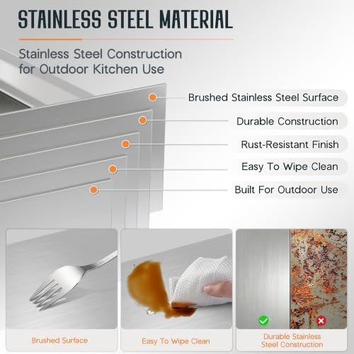 SPECRAFT 14 in Stainless Steel Outdoor Kitchen Trash & Tank Cabinet - Image 6