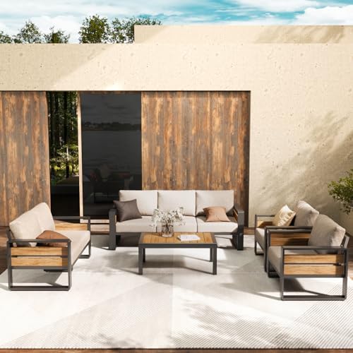 ZANDOR Aluminum Outdoor Patio Furniture-1 Pcs 3-Seat,Dark Gray - Image 6