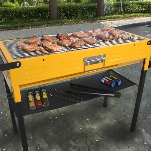 Portable Stainless Steel Grill, Home Charcoal Grill and Outdoor Folding Grill, perfect for traveling, outdoor cooking and grilling, camping, picnics. - Image 6