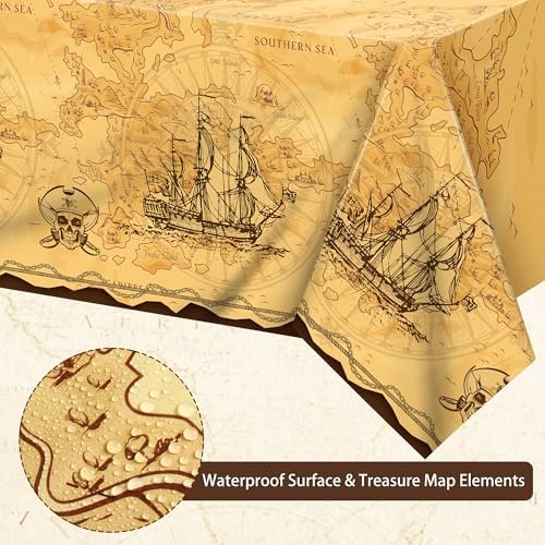 Kochorie 169 Pieces Pirate Tableware Set Pirate Birthday Party Decorations - Image 3