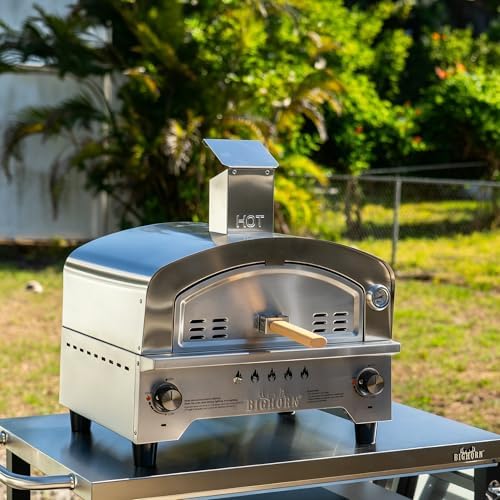 BIG HORN Gas Pizza Oven, Portable Propane Pizza Oven with 15 inch Pizza Stone, Stainless Steel Pizza Maker for Outdoor Cooking - Image 3