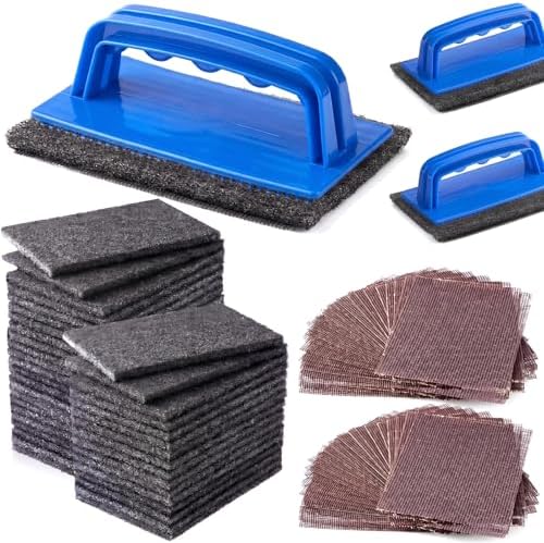 Reallnaive 93 Pcs Griddle Cleaning Kit for Flat Top Grill,Blue by Reallnaive