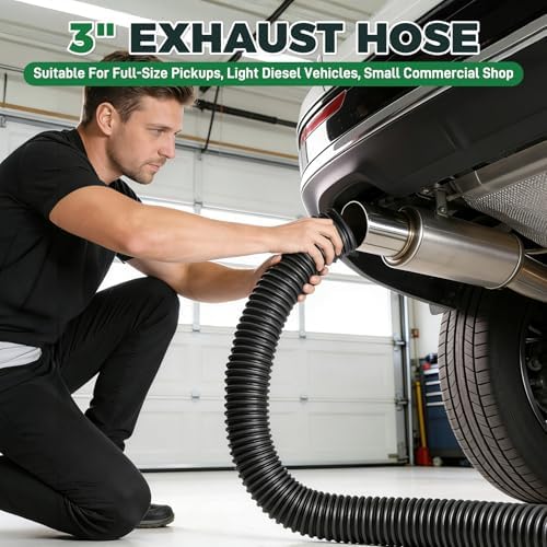 3" ID x 11ft Garage Exhaust Hose, Heavy Duty car exhaust hose - Image 3