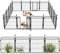 Gardner Pet Dog Playpens, 24" H 16 Panels Dog Pen Outdoor/Indoor Dog Fence Exercise Pen for Small Dogs, Foldable Pet Play Yard Gate with Gravity Automatic Lock, Pet Playpen, Black by GardnerPet