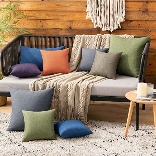 MIULEE Decorative Outdoor Pillow Covers Christmas 12x12 Dark Green - Image 5