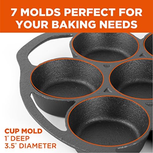 Commercial CHEF Biscuit Pan, Pre-Seasoned Cast Iron, CHCI4129 - Image 4