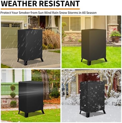 NEXCOVER Electric Smoker Cover 30 Inch - BBQ Grill Cover for Masterbuilt Smokers, Waterproof Barbecue Cover, 18.5" W x 17.5" D x 33" H, Outdoor Vertical Smoker Cover for Cuisinart, Dyna-glo. - Image 6