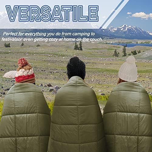 Outdoor Puffy Camping Blanket, Large Outdoor Blanket Waterproof, 55*79'' - Image 6