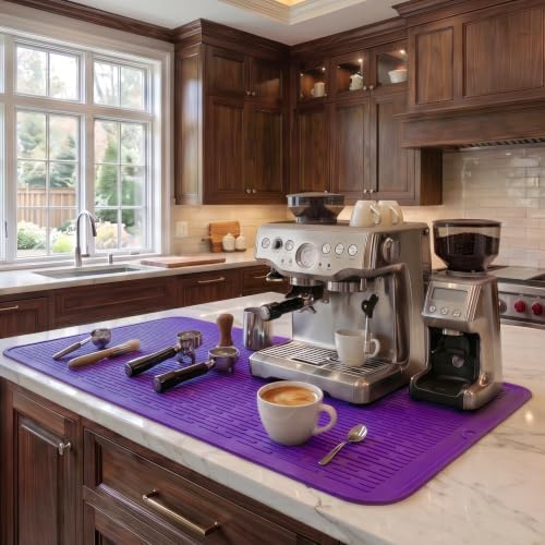 MicoYang Silicone Dish Drying Mat for Multiple Usage,Easy clean,Eco-friendly,Heat-resistant Silicone Mat for Kitchen Counter or Sink,Refrigerator or Drawer Liner Purple 5XL 36inches x 18inches - Image 6