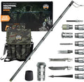 Prime Adventure 15-in-1 Tactical Survival Walking Stick & Hiking Staff – Heavy-Duty Collapsible Multitool for Camping, Hiking & Outdoor Survival Gear (8 Tubes, Premium Build) by PrimeAdventure