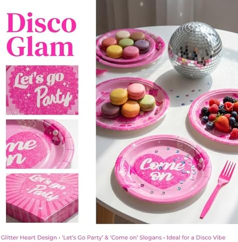 100 Pcs Disposable Let's Go Party Tableware Set for 25 Guests - Image 4