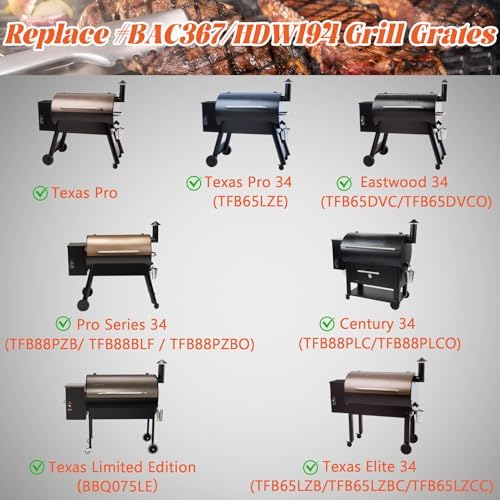 Grill Grates for Traeger Pro 34 Series Eastwood Texas Elite Cast Iron Cooking Grate Grid BAC367 HDW194 Rack BBQ Replacement Parts Wood Pellet Smoker Accessories - Image 4
