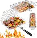Grill Baskets for Outdoor Grill, 3 PCS Fish Basket for Grilling with Handle by PitPassionInnovGrill