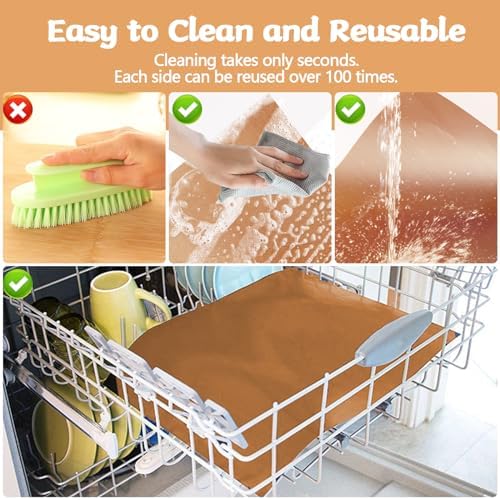 Copper Grill Mats for Ourdoor Grill Set of 6,Heavy Duty Non-Stick BBQ Grill Mats,Reusable & Easy to Clean for Gas,Charcoal & Electric Grills-15.75 x 13 Inch - Image 6