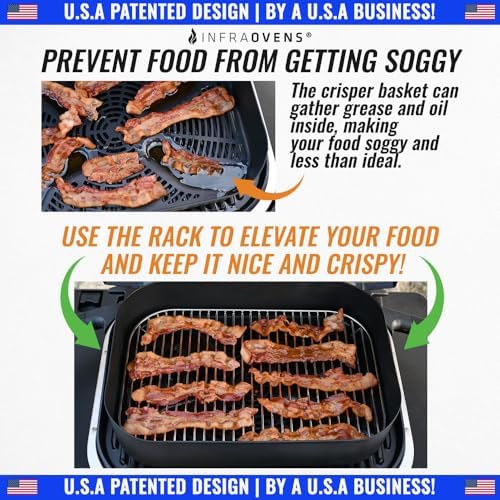 Stainless Steel Rack for Ninja Woodfire Outdoor Grill and Smoker, OG701 OG751 7-in-1 Wood Fire Electric Master Grill Air Fryer Accessories, Dishwasher Safe, by INFRAOVENS - Image 4