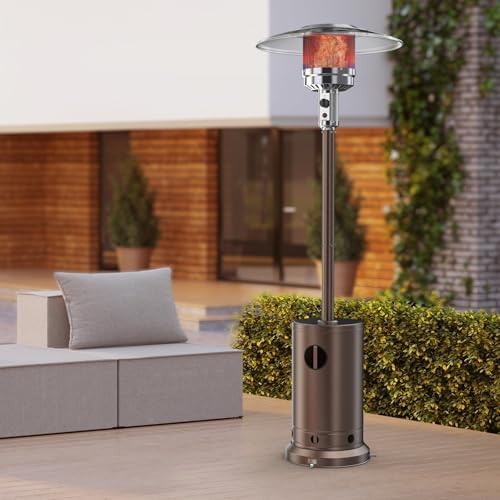 DUMOS 48,000 BTU Propane Patio Heater with Wheels, Outdoor Gas Heater - Image 5