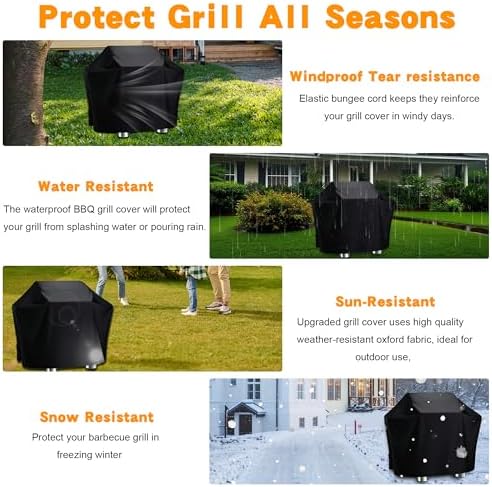 55 Inch Grill Cover for Outdoor Grill, Waterproof BBQ Cover - Image 5