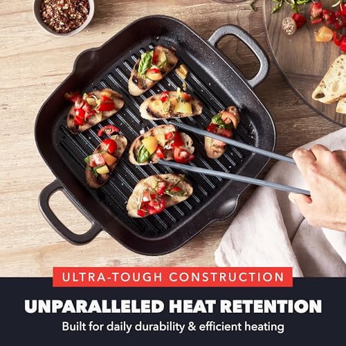 GreenPan x Bobby Flay 11" Pre-Seasoned Cast Iron Square Grill Pan - Image 3