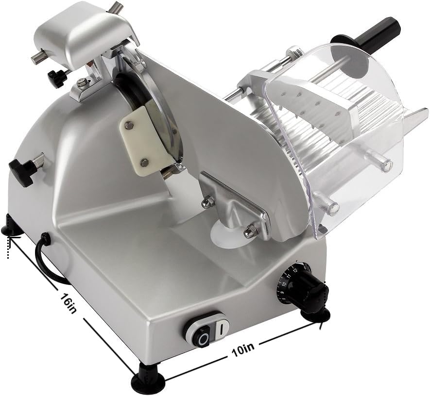 BESWOOD 10" Electric Deli Meat Slicer, Cheese Food Slicer with Premium Chromium-plated Steel Blade, for Commercial and for Home Use 240W, BESWOOD250 - Image 6