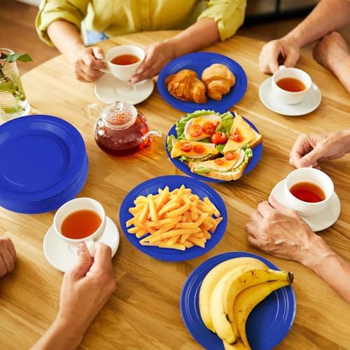 Breroa 72 Pcs Blue Paper Plates 7 Inch Bulk Blue Plates Disposable - Image 6