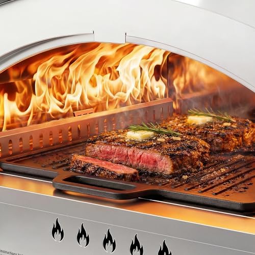 BIG HORN Gas Pizza Oven, Portable Propane Pizza Oven with 15 inch Pizza Stone, Stainless Steel Pizza Maker for Outdoor Cooking - Image 4