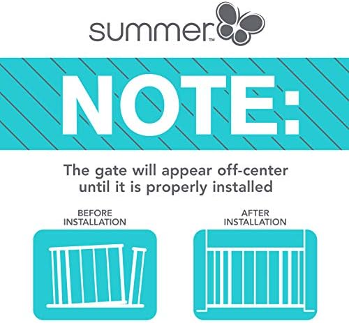 Summer Infant Anywhere Decorative Walk-Thru Pet and Baby Gate, 28” - 42.5” Wide, 30" Tall, Pressure Mounted, Insall In-between Rooms and Doorways, Walnut Wood with Metal Charcoal Accents - Image 7