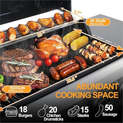 4-Burner Stainless Steel Propane Gas Grill - Image 3