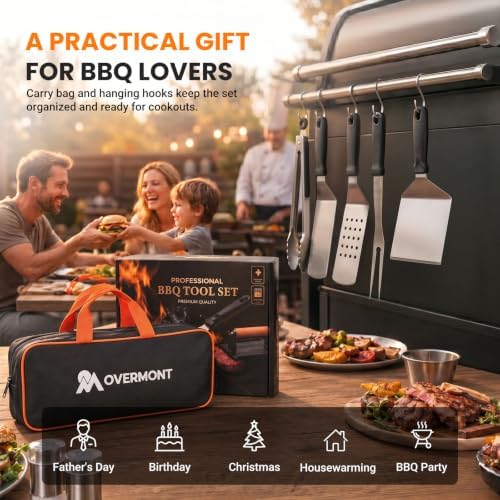 Overmont 31PC Griddle Accessories Kit, Spatula Set with Basting Cover Press - Image 7