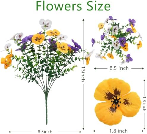 2 Set Artificial Hanging Flowers with Basket for Outdoor Decor - Image 6
