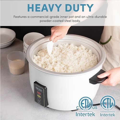 Aroma Housewares 60-Cup (Cooked) (30-Cup UNCOOKED) Commercial Rice Cooker (ARC-1033E),White - Image 2