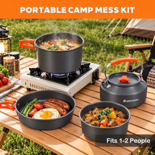Camping Cookware Set, Camping Pots and Pans Set for 1-3 People - Image 5