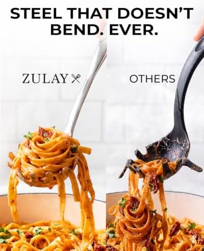 Zulay Kitchen Stainless Steel Pasta Spoon - Image 3
