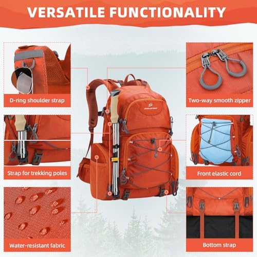 Maelstrom 40L Waterproof Hiking Backpack, Lightweight Travel Daypack - Image 3