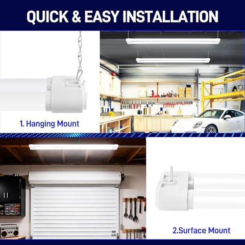 hykolity 4FT 60W LED Shop Light,6500LM[450W Equivalent] 5000K Daylight - Image 3