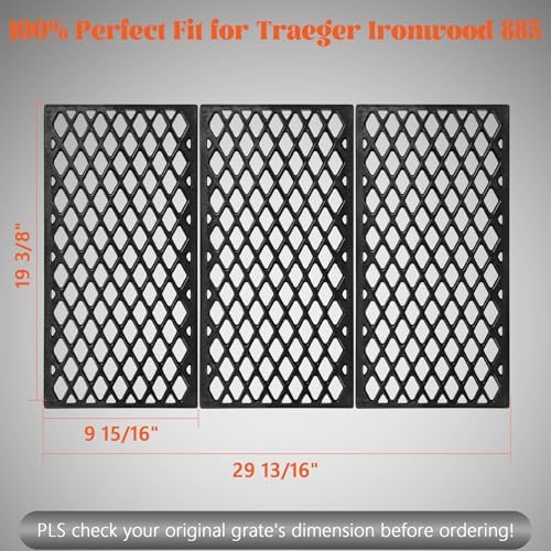 Grill Grates for Traeger Ironwood 885 Pro 780 Cooking Grate Cast Iron Grid Rack BBQ Replacement Parts HDW443 HDW436 KIT0451 Wood Pellet Smoker Accessories - Image 7