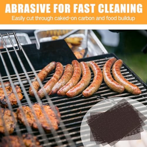Reallnaive 50 Piece Griddle Cleaning Kit 35 Screens 15 Cleaning Pads Heavy-Duty Abrasive Mesh Pads for Flat Tops, Cast Iron, and Stainless Steel Griddle Clean Accessories Bundle - Image 2