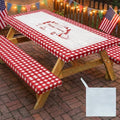 Picnic Table Cover with Bench Covers Camping Tablecloth Set with Pocket by pickyNproud