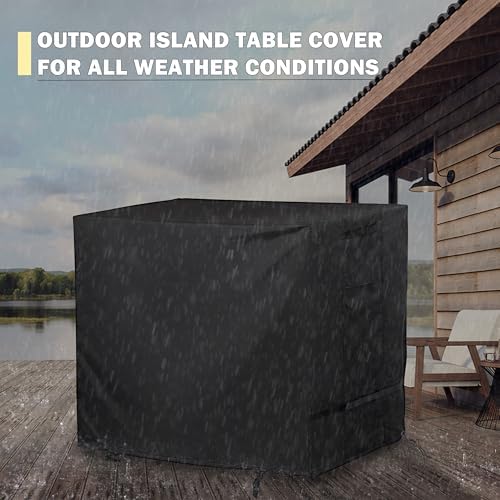 Outdoor Island Table Cover for Feasto Grill Cart with Storage Cabinet, Outdoor Kitchen Cabinet Cover for BBQ Storage Cabinet/Outdoor Kitchen Cart/Outdoor Prep Table - Image 6