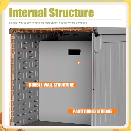 Devoko HDPE 240 Gallon Deck Box Double-Wall with Divider - Image 2