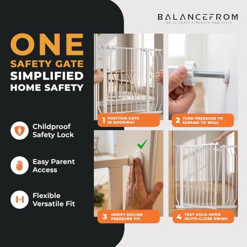 BalanceFrom Easy Walk-Thru Baby Safety Gate, Fits 29.1" to 38.5" Openings - Image 5