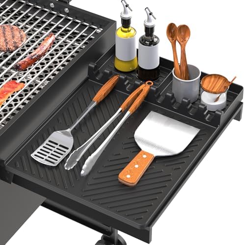 Silicone Grill Mat Compatible with Blackstone, Black by LANLW