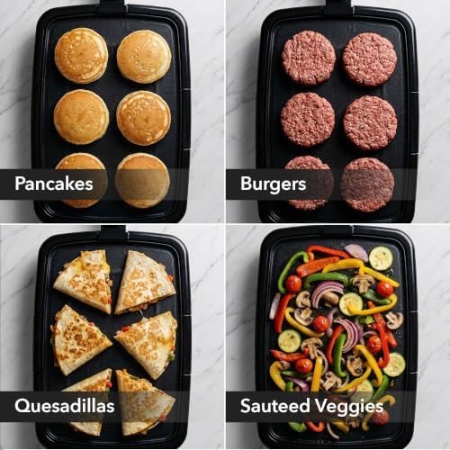 OVENTE Electric Griddle with 16 x 10 Inch Non-Stick Plate, Black GD1610B - Image 6