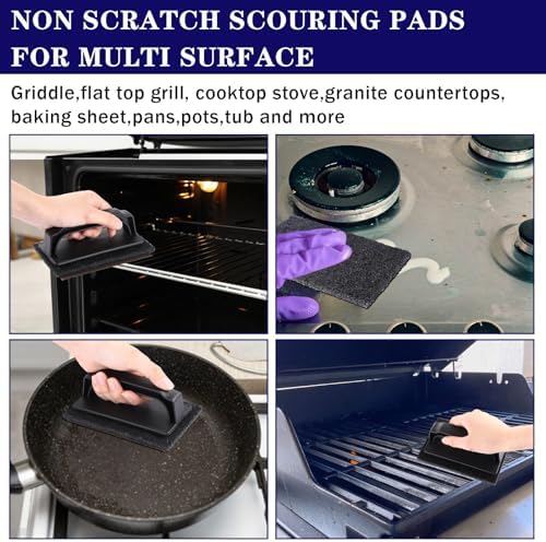 Reallnaive 124 Pcs Griddle Cleaning Kit for Flat Top Grill,Black - Image 6