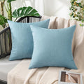 MIULEE Decorative Outdoor Pillow Covers Waterproof 16x16 Blue Gray by MIULEE