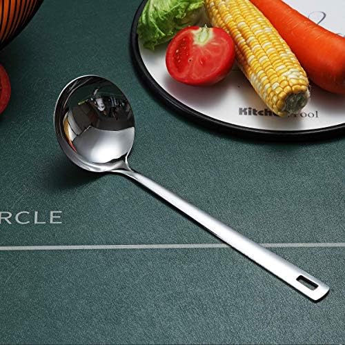 Stainless Steel Ladle, Berglander Soup Ladle, Cooking Ladle, Kitchen Ladle, Metal Soup Spoon For Cooking Non-Stick And Heat Resistant, Dishwasher Safe, Easy to Clean - Image 2