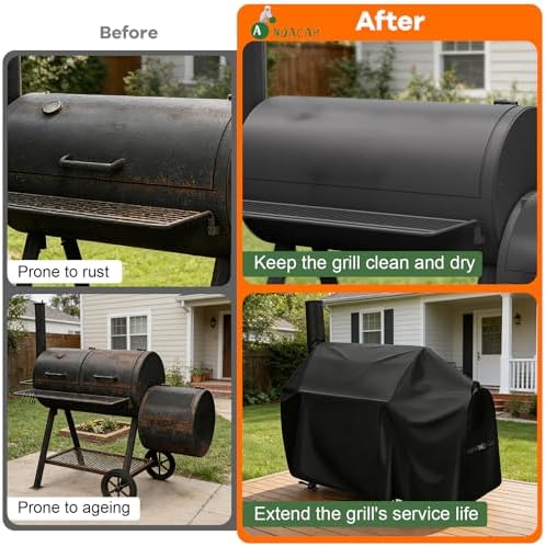 Grill Cover 60 Inch for Oklahoma Joe's Highland Offset Smoker - Image 5